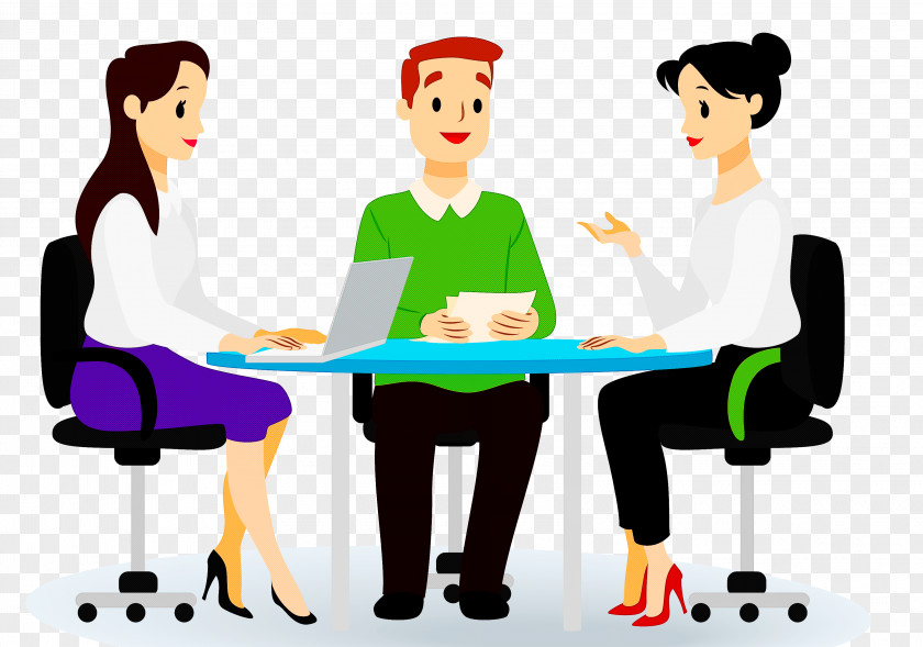 Furniture Table Job Cartoon Conversation Sharing Employment PNG