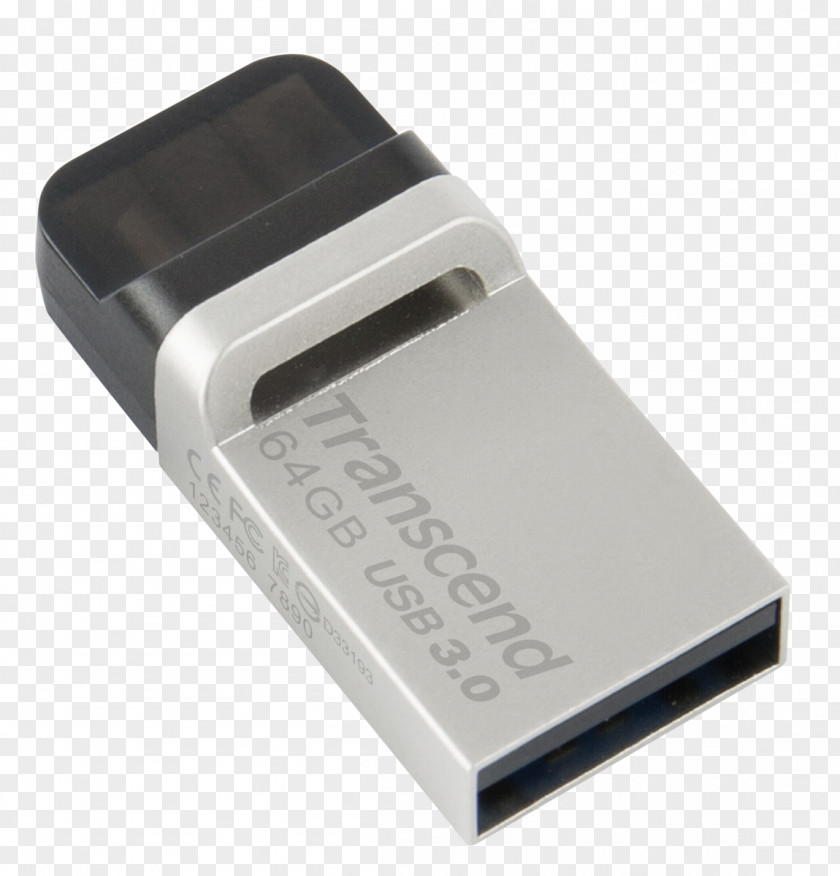 USB JetFlash 880 OTG Flash Drive Drives Transcend Information 3.0 PNG