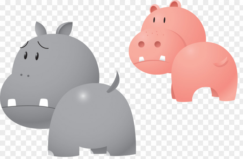 Cartoon Hippo Vector Hippopotamus PNG