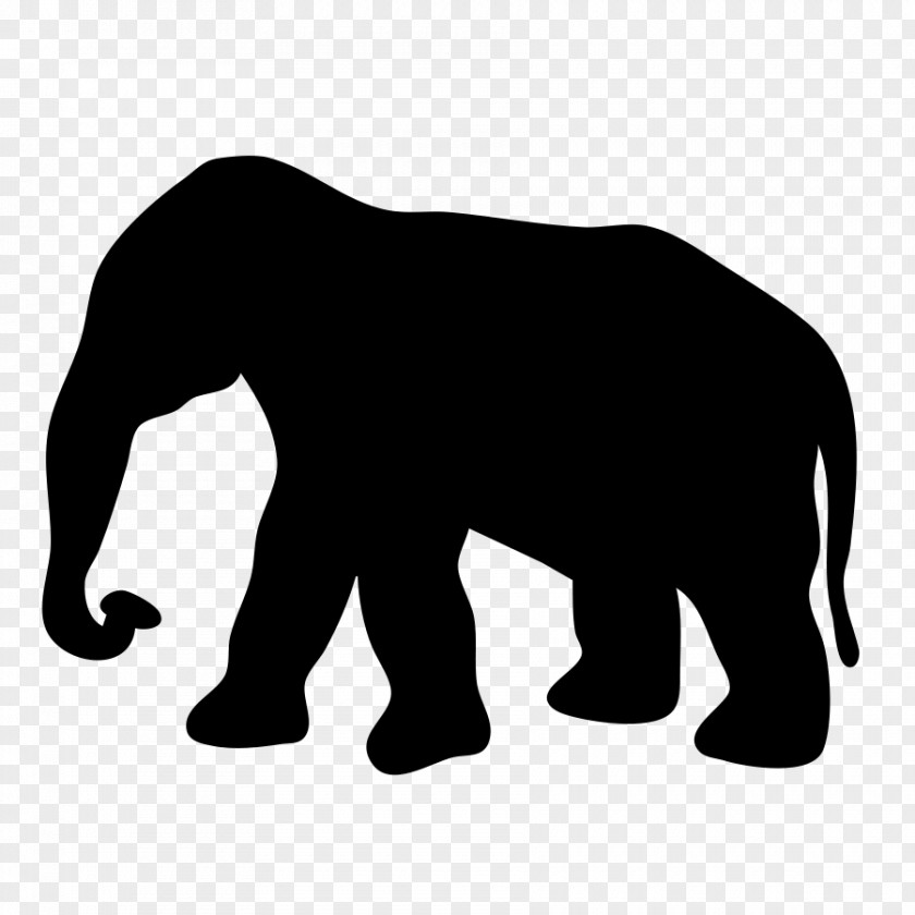 Elephant Motif African Silhouette Clip Art PNG