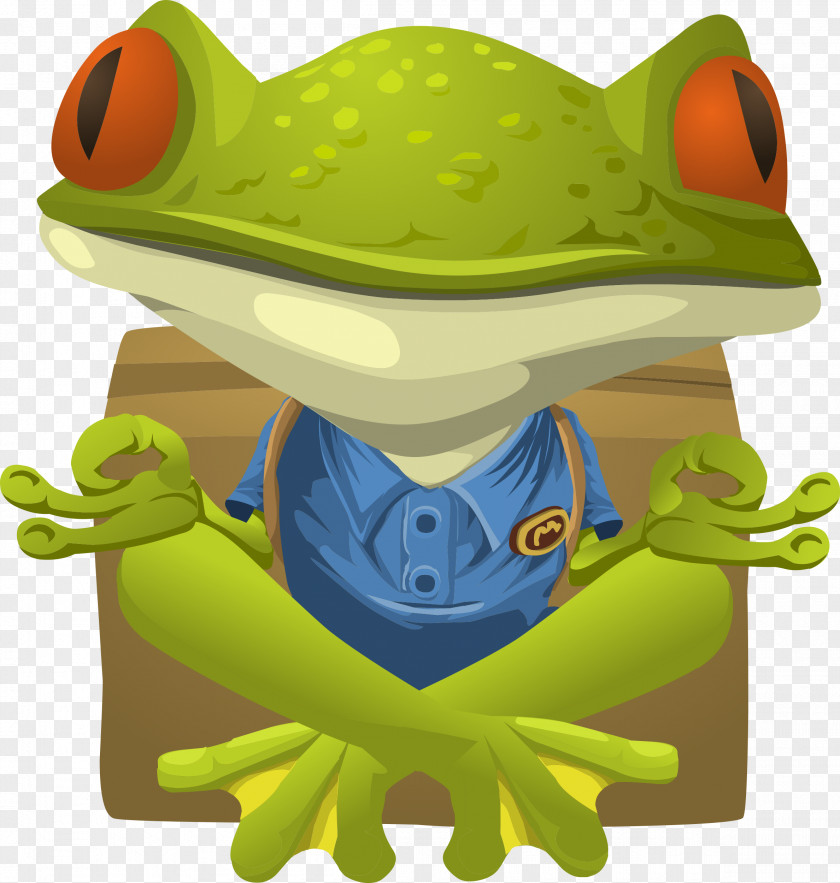 Frog Yoga Drawing Clip Art PNG
