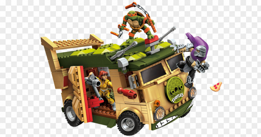 Party Shredder Michelangelo Teenage Mutant Ninja Turtles Mega Brands Toy PNG