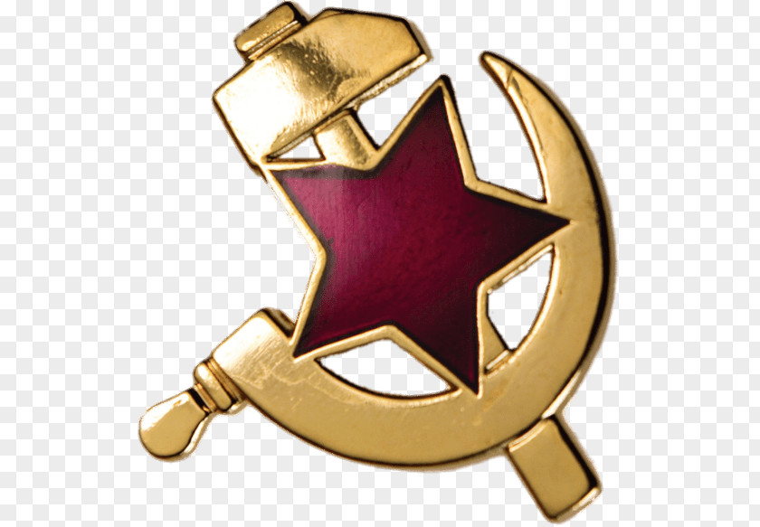 Soviet Union Hammer And Sickle Lapel Pin PNG
