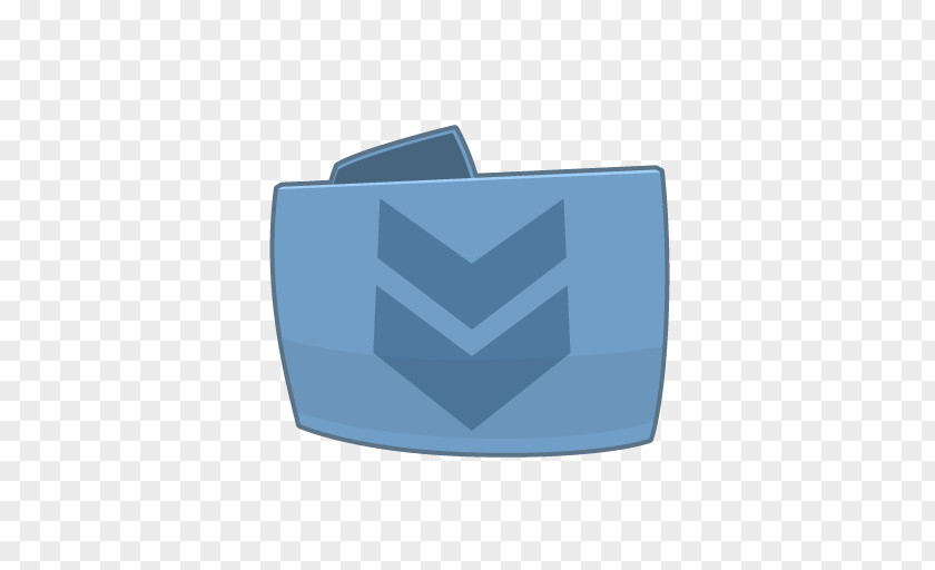 Folder Downloads Electric Blue Angle Symbol PNG