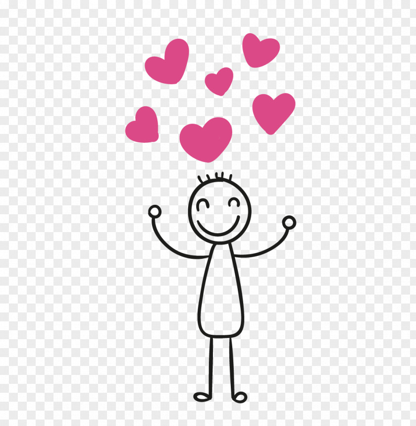 Happy Stick Figure Couple Drawing Clip Art PNG