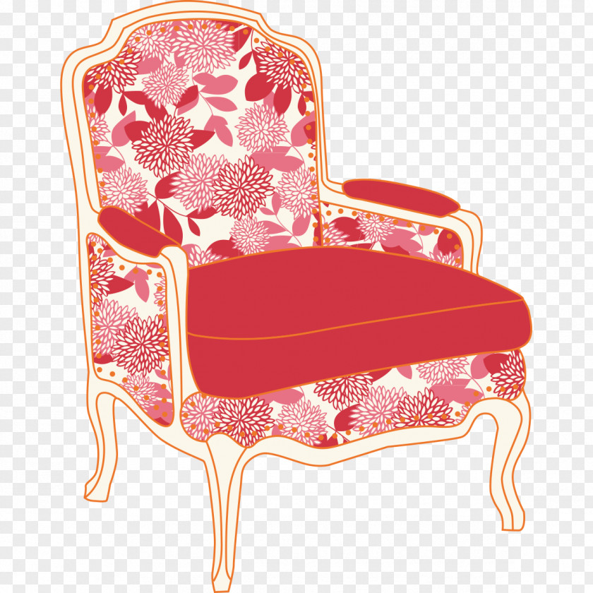 Red Upholstered Seating Chair Seat PNG