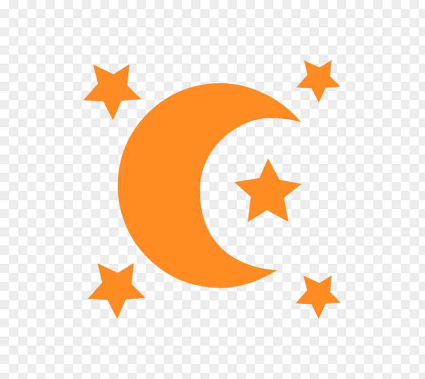 Star Orange Glitter PNG