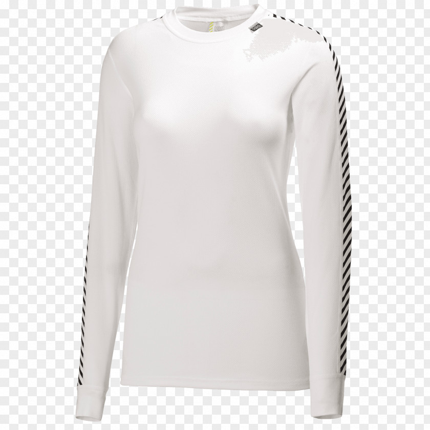 T-shirt Long-sleeved White Shoulder PNG