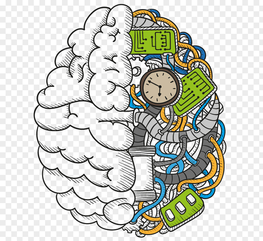 Brain Drawing Artificial Intelligence Neural Network Human PNG