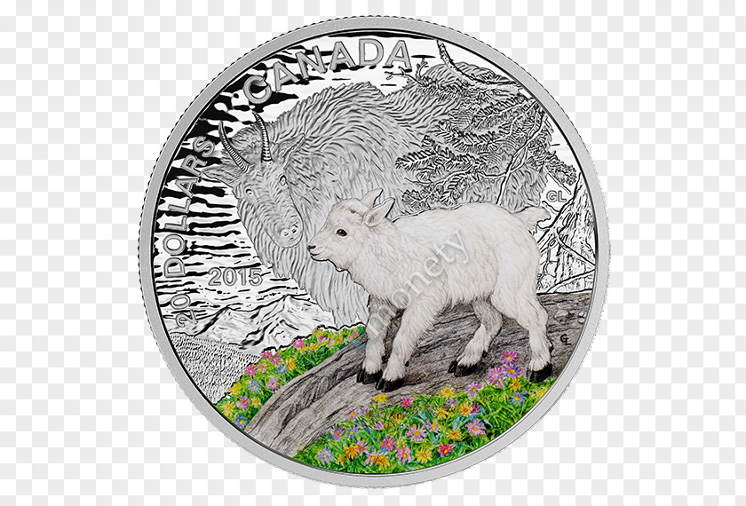 Sheep Canada Goat Silver Coin PNG