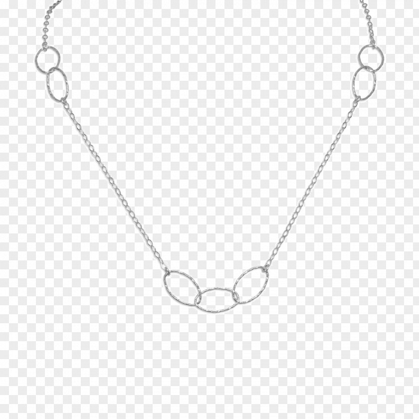 Silver Necklace Rhodium Plating Chain PNG