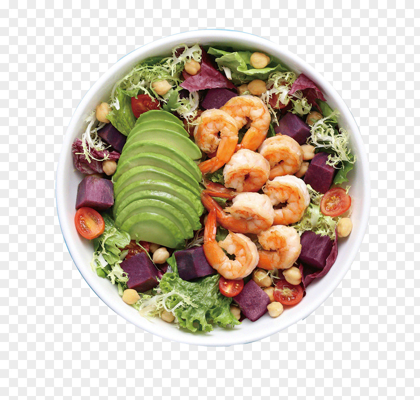 Prawn Salad With Avocado Purple Fruit Food Eating Ingredient PNG