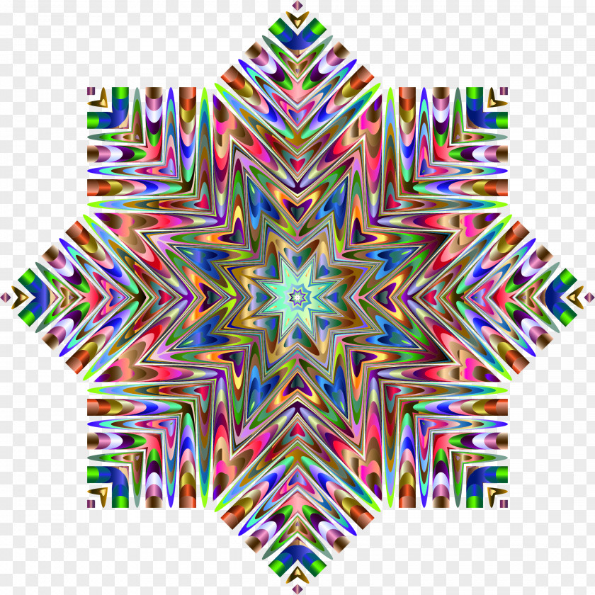 Snowflake Symmetry Pattern PNG