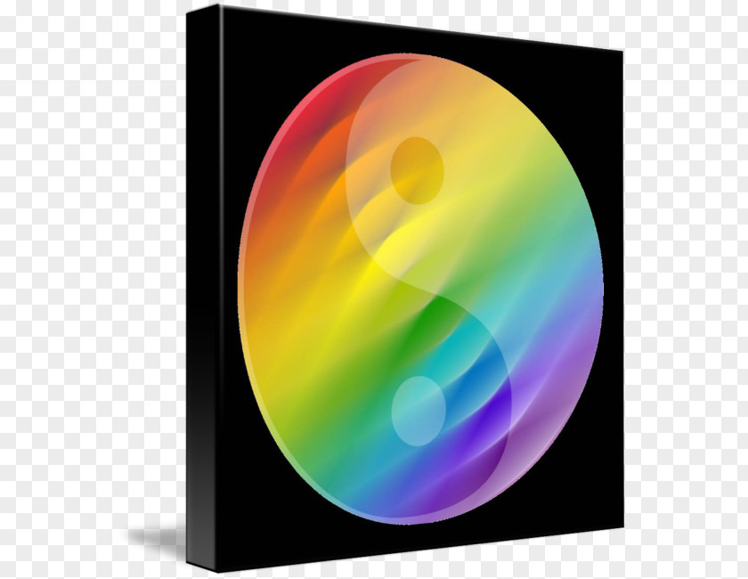 Blurred Black Circle Motif Canvas Art Color Wheel Gallery Wrap PNG