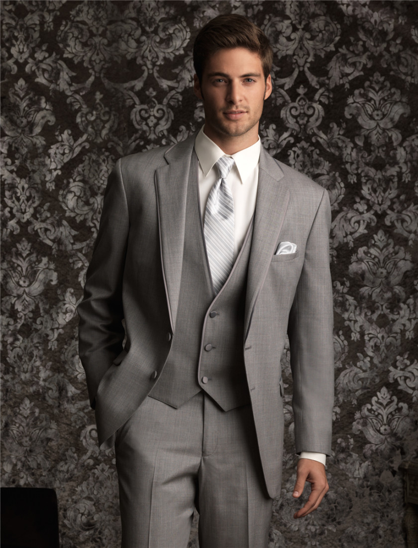 Groom Tuxedo Lapel Formal Wear Suit Grey PNG