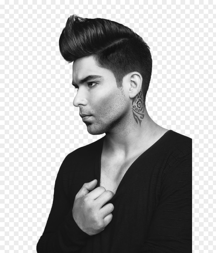 Hair Quiff Pompadour Hairstyle Coloring PNG