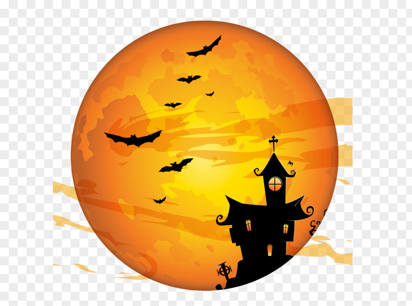 Halloween Full Moon Costume Party Trick-or-treating Holiday PNG