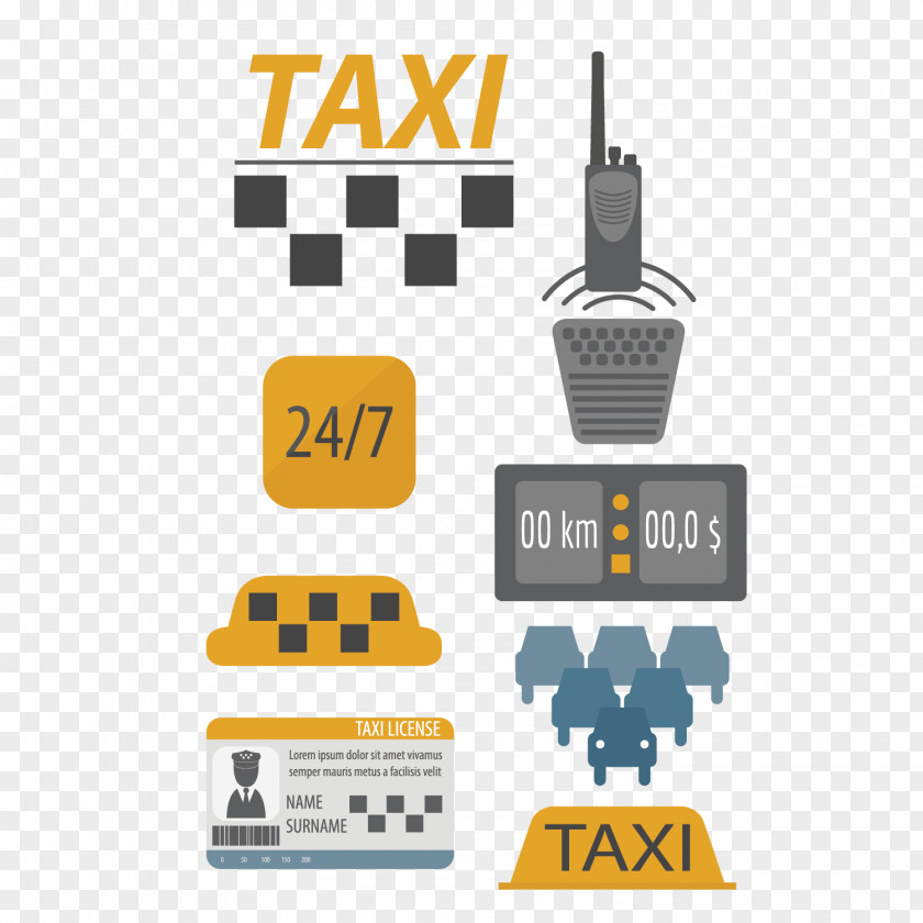 Vector Taxi Symbols Icon PNG