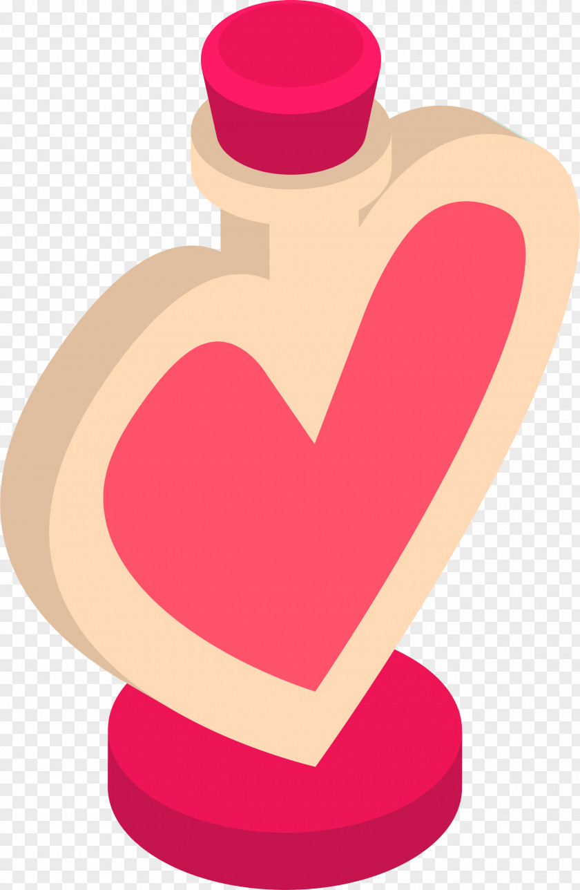 Lovely Wine Bottle Heart Clip Art PNG