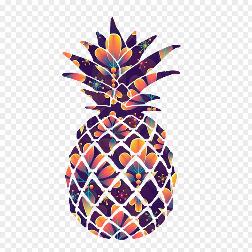 Pineapple Cuisine Of Hawaii Stencil Art PNG
