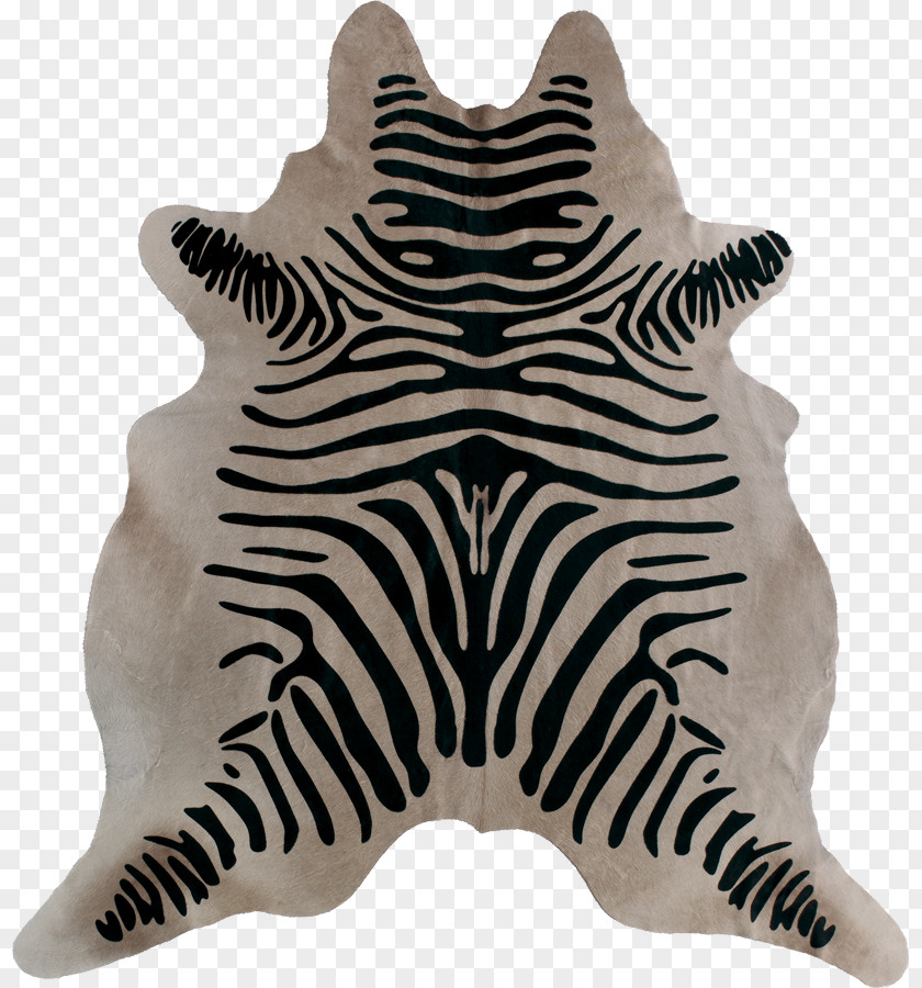 Zebra Cowhide Cattle Carpet Flooring PNG