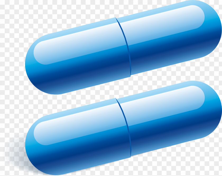 Blue Pills Cylinder Tablet PNG