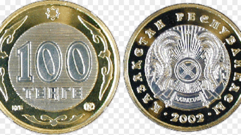 Coin Kazakhstani Tenge Currency Clock Watch PNG