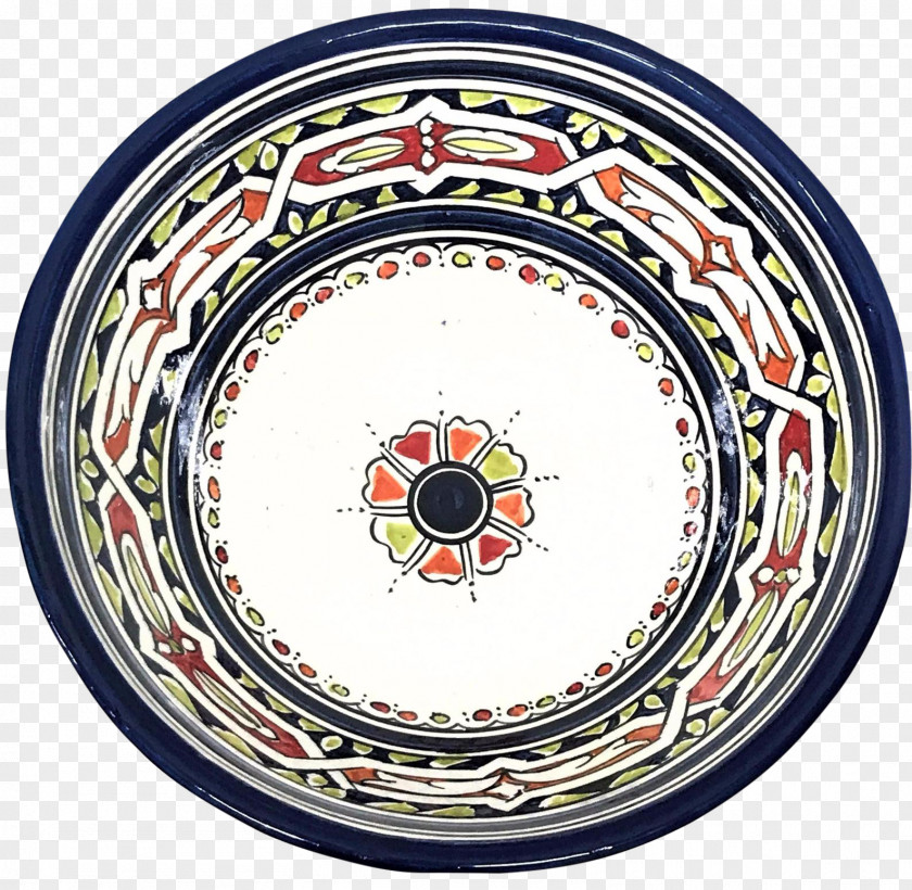 Hand-painted Floral Material Tableware Platter Ceramic Plate Circle PNG