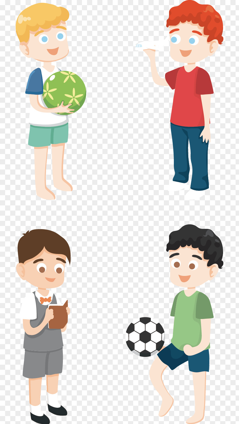 Vector Painted Child Clip Art PNG