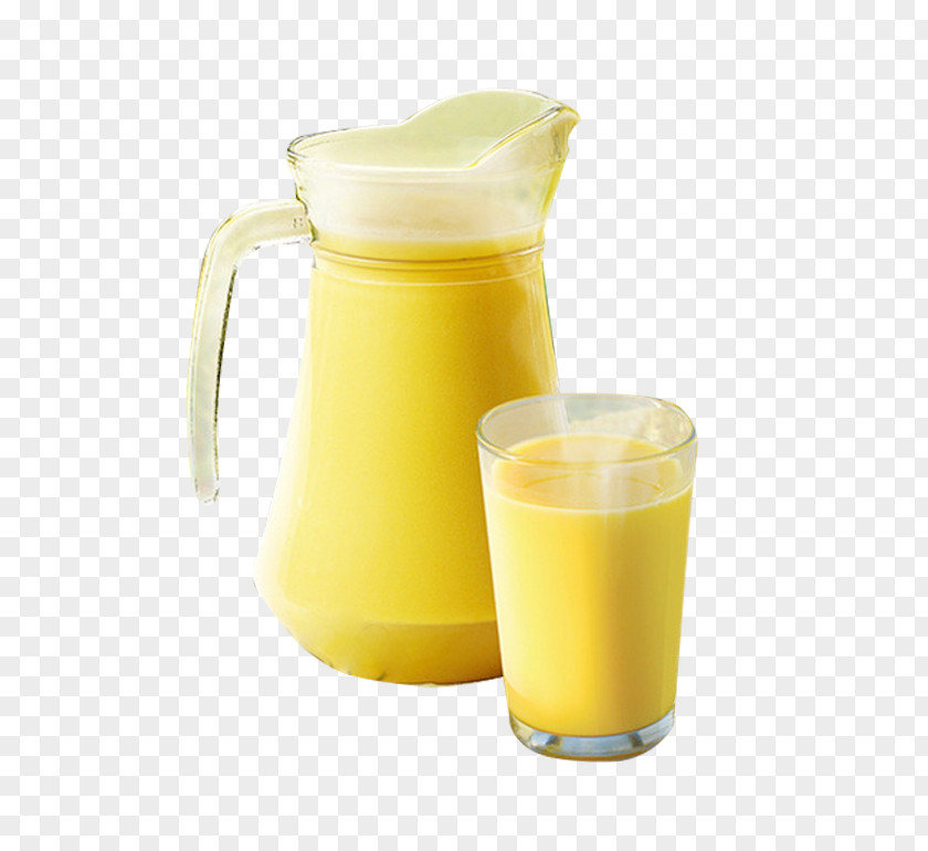 Free Cup Of Sweet Corn Juice To Pull Material Orange Waxy Drink PNG