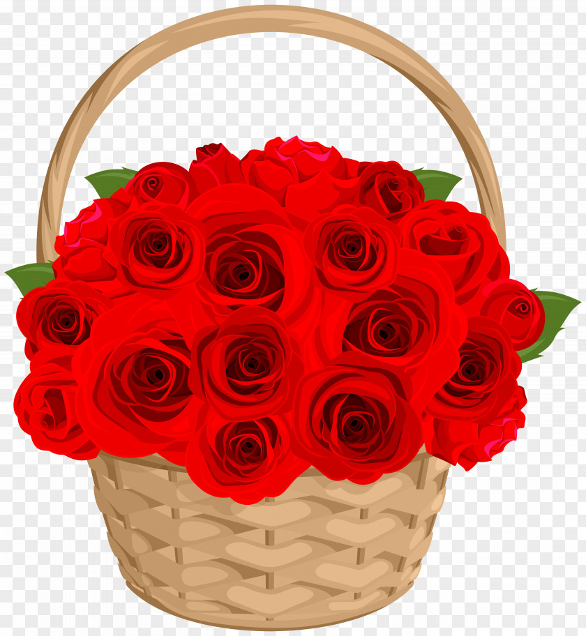 Rose Basket Transparent Clip Art Garden Roses PNG