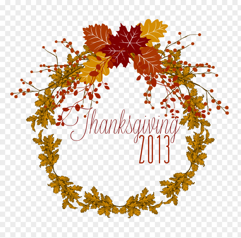 Autumn Wreath Paper Thanksgiving Party PNG
