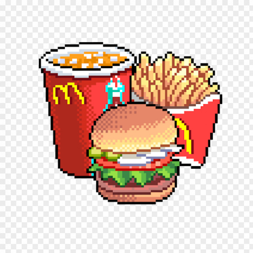 Burger Emoji Transparent Eating Pixel Art Food PNG
