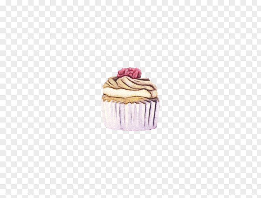 Baked Goods Dessert Cupcake Baking Cup Buttercream Pink Icing PNG