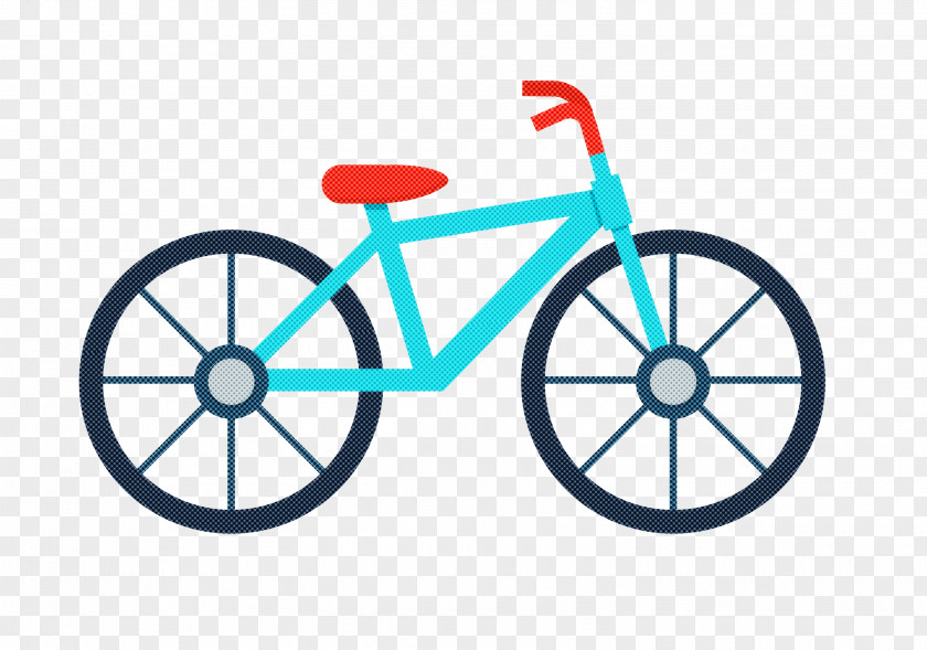 Spoke Bicycle Wheel Part Tire Blue Vehicle PNG
