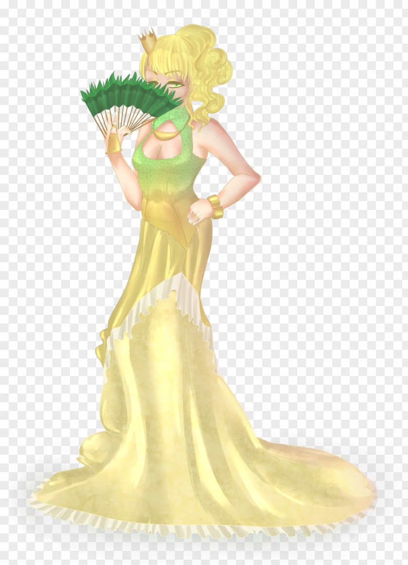 Banana Costume Design Fairy Figurine Legendary Creature Gown PNG