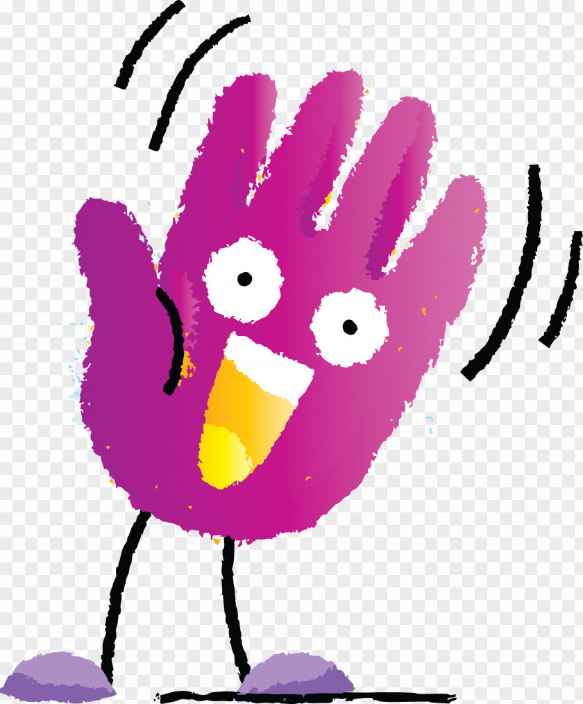 Cartoon Character Beak Pink M Line PNG