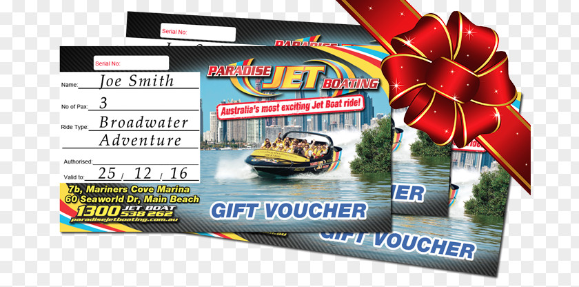 Christmas Voucher Paradise Jet Boating Gift Card Discounts And Allowances PNG