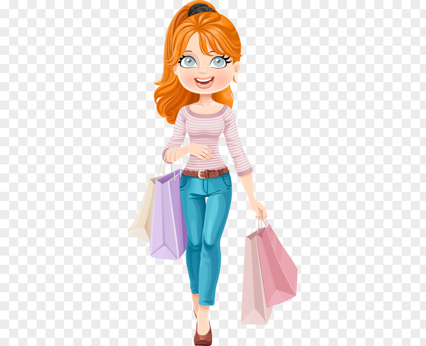Doll Paper Bag Shopping Bags & Trolleys PNG