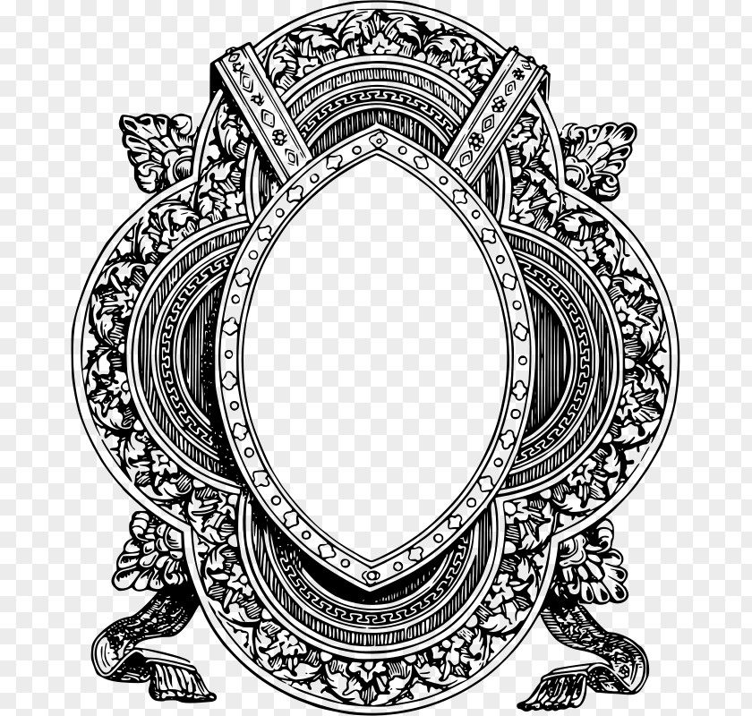 Ornate Border Drawing Picture Frames Clip Art PNG