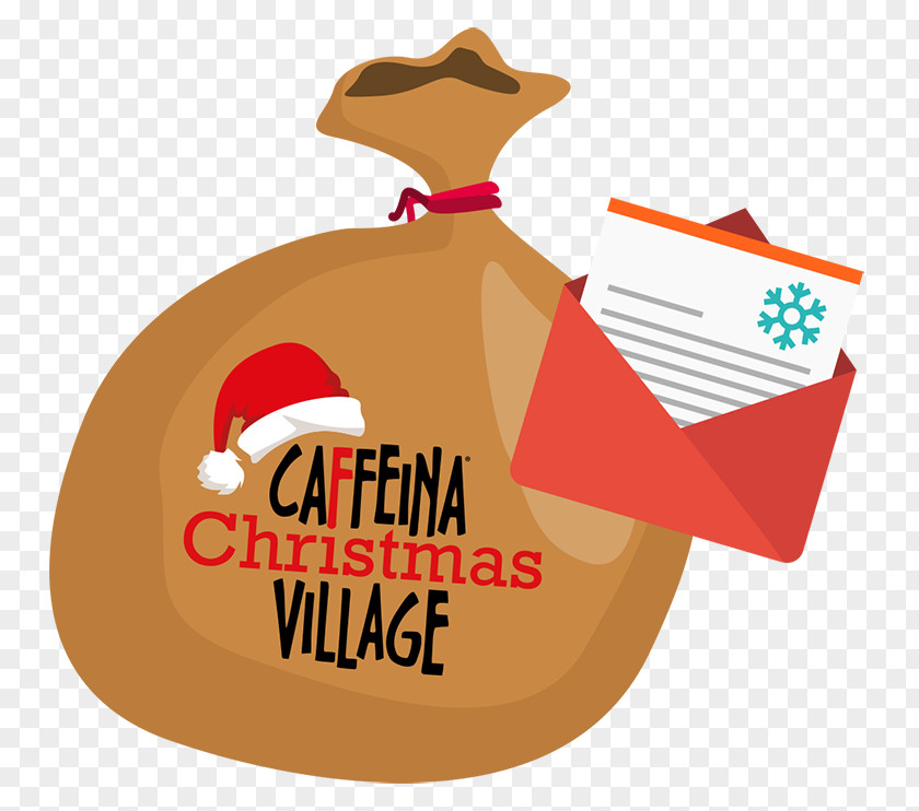 Santa Claus Caffeina Christmas Village Logo PNG