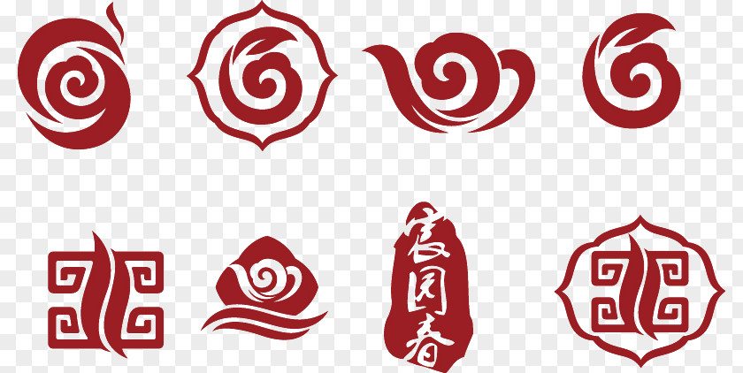 Classical Tea Culture Patterns Flag Logo Creativity PNG
