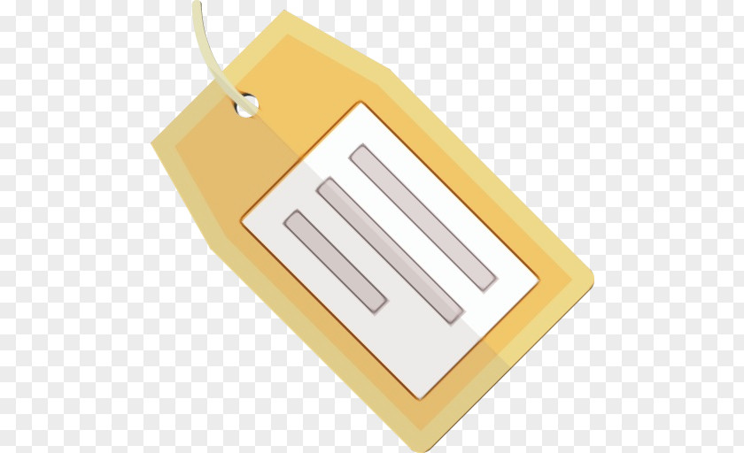 Rectangle Label Yellow PNG
