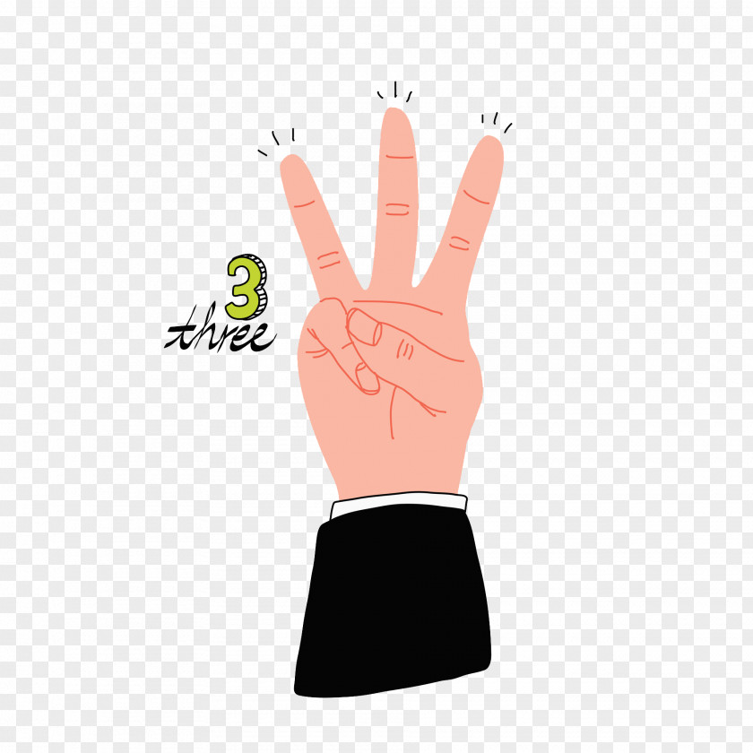Three Fingers Thumb Finger Digit Hand PNG