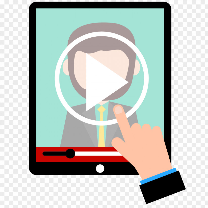 Vector Hand Click On Tablet Video Conferencing IPad Computer PNG