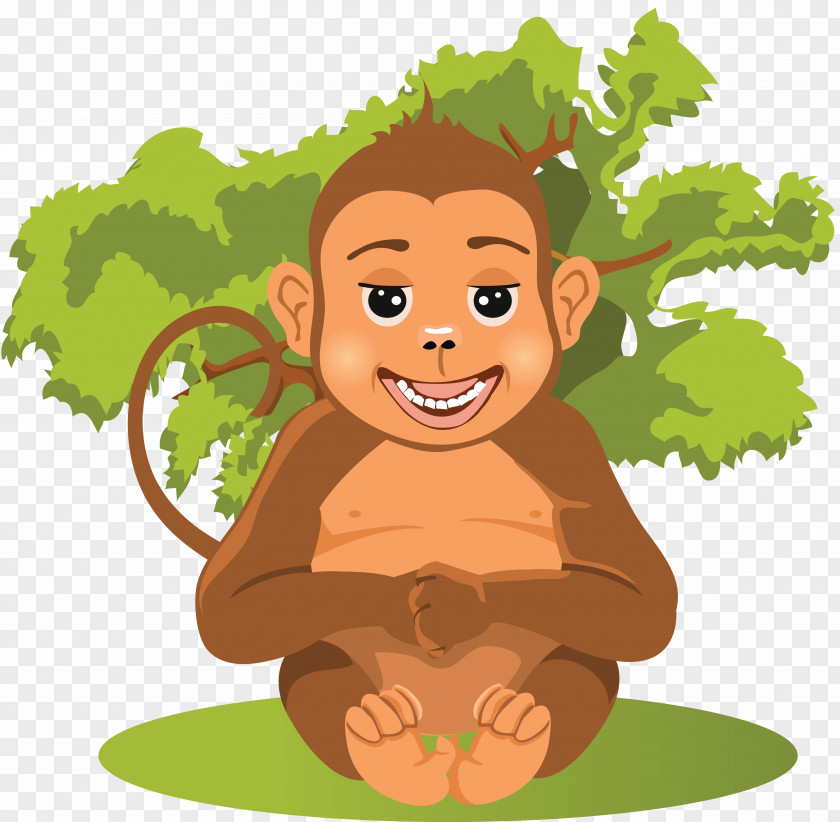 Jungle Cartoon Baby Animals Clip Art PNG