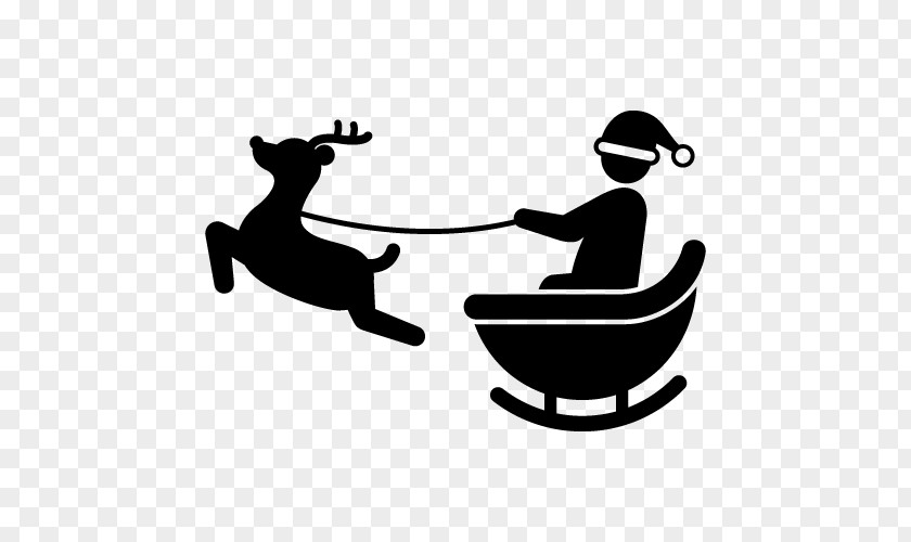 Sticker Canoeing Santa Clause Christmas PNG