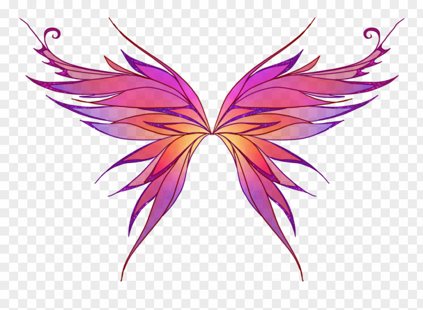 Fairy Pink M Symmetry Pattern PNG