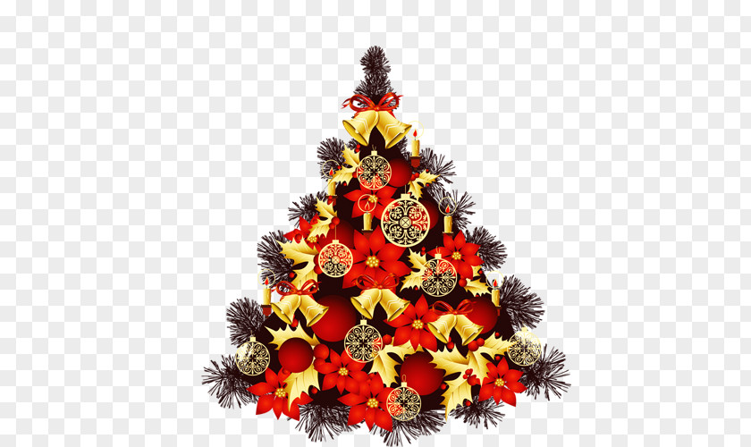 Christmas Tree New Year And Holiday Season Greeting Card PNG