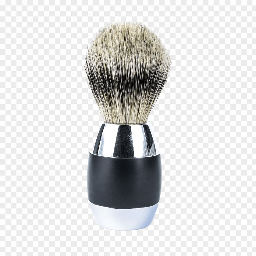 Chromium Plated Shave Brush European Badger Paintbrush Merkur PNG